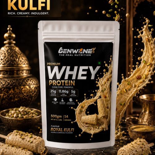 Genwene Premium Whey Protein – Royal Kulfi (500g)